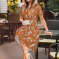 thumbnail image 3 of Goofa Halloween Mummy Pattern Women Summer Short Sleeve Midi Dress with Pockets Casual Aline Flowy Tshirt Dress Vocation Beach Sundress, 3 of 6