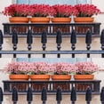 thumbnail image 3 of Ounissouiy 2X Flores artificiales Ramas violetas Plantas falsas resistentes a los rayos Ramo de simulación realista resistente al desgaste Decoración del hogar Rosa, 3 of 6