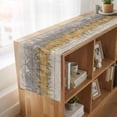 thumbnail image 6 of Table Runners 36 Inches Long Dress Scarves, Yellow Grey Abstract Farmhouse Kitchen/Dining Table Runner, Short Coffee Tablerunners, Gradient Geometric Graffiti Retro Wooden 13x36 Inch, 6 of 9
