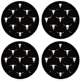 thumbnail image 2 of Silicone Non-Slip Drink Coasters with Removable Printed Absorbent Felt Pad - Set of 4 - Longhorn’s (black) - Image by Dan Morris, 2 of 3