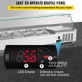 thumbnail image 4 of VEVOR Refrigerated Condiment Prep Station, 48-inch, 10.8Qt Sandwich / Salad Prep Table w/ 3 1/3 Pans & 4 1/6 Pans, 146W Salad Bar w/ 304 Stainless Body Tempered Glass Shield Digital Panel Auto Defrost, 4 of 9