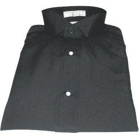 Men's Tuxedo shirt By CLASSIX Wing Tip Formal Plain Front After Six M14 Black