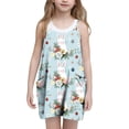 thumbnail image 1 of Vestido de Verano Casual Impreso sin Mangas para Niños 3-10T Vestido de Pascua para Fiesta de Vacaciones, 1 of 6