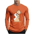 thumbnail image 2 of FDGIU Men's Halloween Graphic Tees Men Fashion Casual Print Sports Long Sleeves Round-Neck Blouses Shirts Casual Shirts, 2 of 5