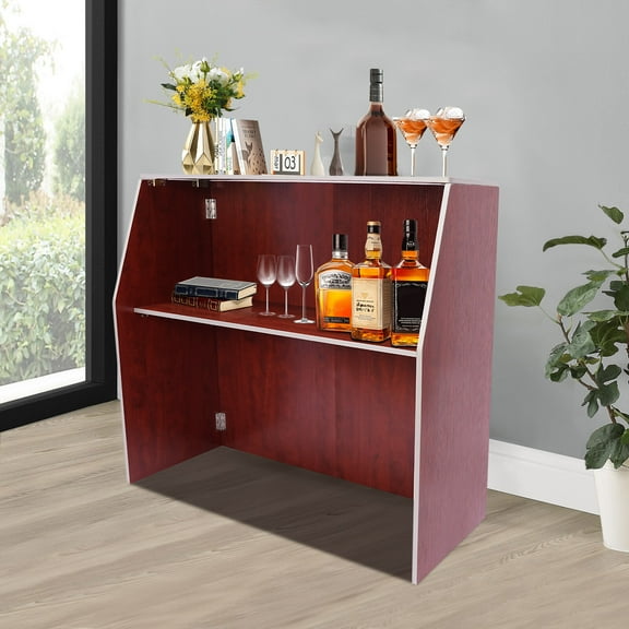 47.75*19.5*42.75in Foldable Bar, Portable Event Bar, Portable Bar Cabinet