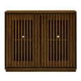 thumbnail image 6 of Tcbosik Small Storage Cabinet, Farmhouse Sideboard Buffet with 2 Doors, Accent Console Cabinet for Entryway, Living Room, Dining Room, Walnut Brown, 6 of 10
