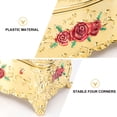 thumbnail image 2 of Shisuyan Top-Grade Napkin Holder European Style Napkin Case Rose Patterned Tissue Box, 2 of 9