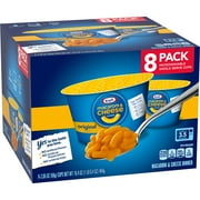 (2 Pack) Kraft Original Flavor Macaroni & Cheese Dinner 8-2.05 oz. Cups