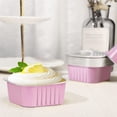 thumbnail image 6 of Scheam Set of 30 Mini Square Cake Pans with Lids and Spoons Aluminium Foil Dessert Box Cupcake Cups Disposable Baking Containers for Bread Muffin Pudding,Party Supplies (Pink), 6 of 7