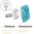 thumbnail image 2 of 4 Pieces Set Drawer Pulls Handle Square Wardrobe Cabinet Knobs with Stainless Steel Screws Furniture Kitchen Decor, 2 of 5