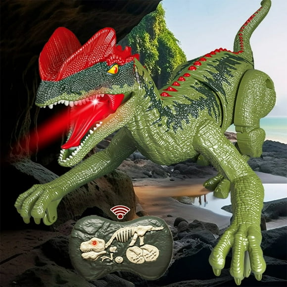 LEEYNEER Clearance Remote Control Dinosaur Kids2.4G Five Way Simulation Sound-Light Electric Mini Walking RC Robot Dinosaur Toy Gifts For Boys Girls Age Best Gift
