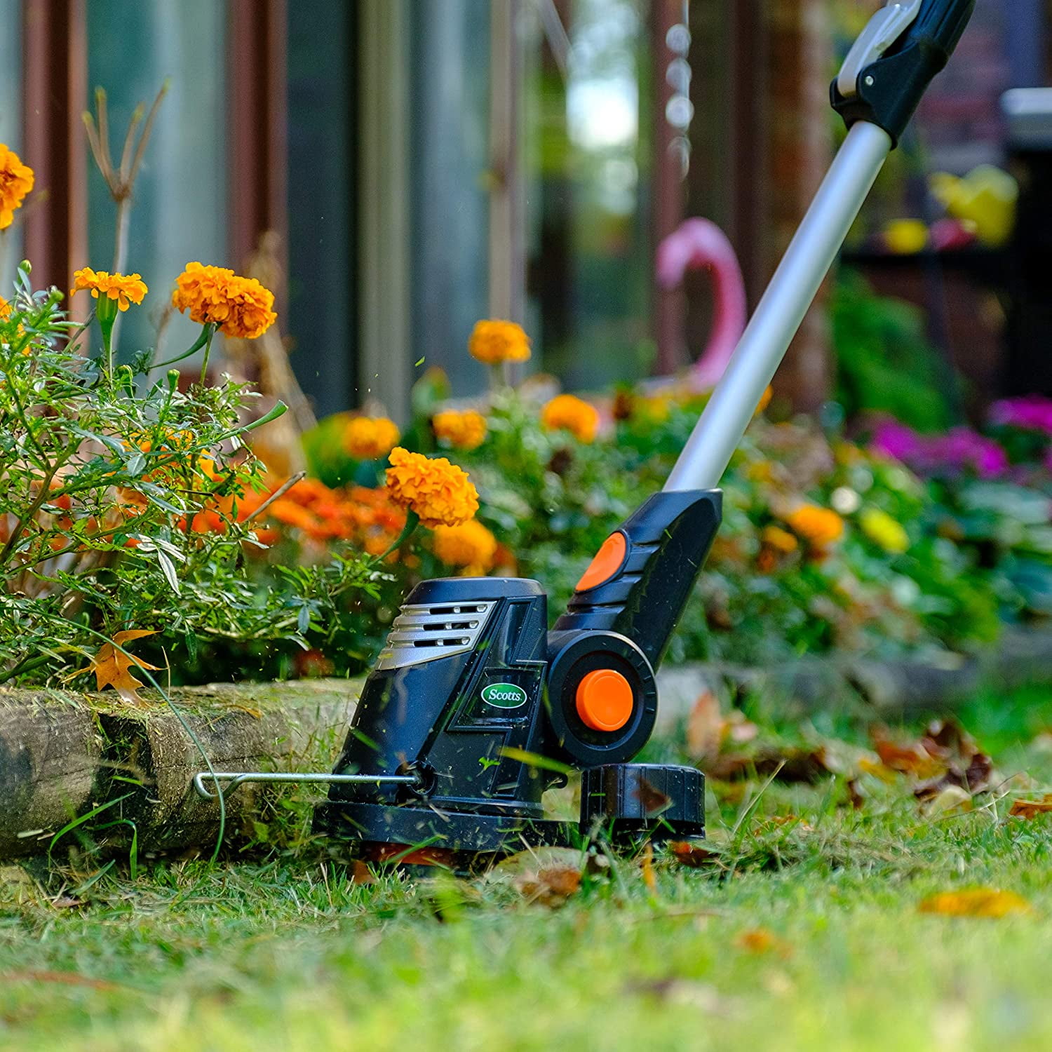 Scotts 20 Volt 12 Inch Cordless Grass Eater Edger for Lawn Garden Powerful String Trimmer Black Walmart