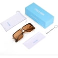 thumbnail image 5 of Men's Square Aviator Sunglasses Fashion Trend Gold Metal Frame Punk Retro Cool Sunglasses,a,Multicolor, 5 of 5