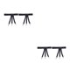 thumbnail image 1 of Minnieouse 2 tirantes para camisa, ligas para piernas, soportes elásticos ajustables para hombres y mujeres 2piezas Negro YFS-J-S, 1 of 1