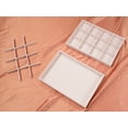 thumbnail image 5 of Unique Bargains 2pcs Stackable Velvet Jewelry Organizer Trays with Removable Dividers Light Pink-12 Grid Tray, 5 of 7