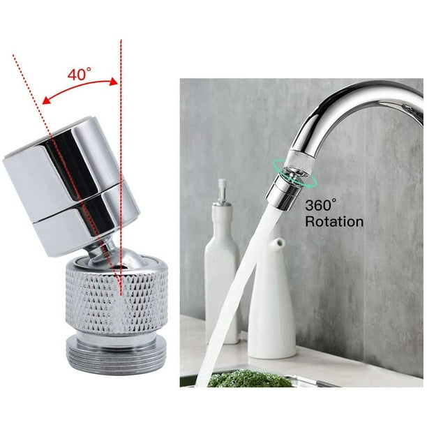 Aérateur de robinet pivotant à 360 ° en laiton 2 modes de filtre