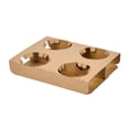 thumbnail image 2 of Saving Nature Kraft Paper Convertible Drink Carrier - Fits 2 or 4 Cups - 8 1/2" x 6 1/2" x 1 1/2" - 100 count box, 2 of 4