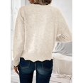 thumbnail image 2 of Women's Casual V-Neck Dropped Shoulder Long Sleeve Sweater, Autumn,Fall,Cozy Fall And Winter, 2 of 5