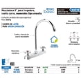 thumbnail image 1 of Mezcladora 8 p/fregadero Foset cuello curvo manerales cruceta F-320E, 1 of 3
