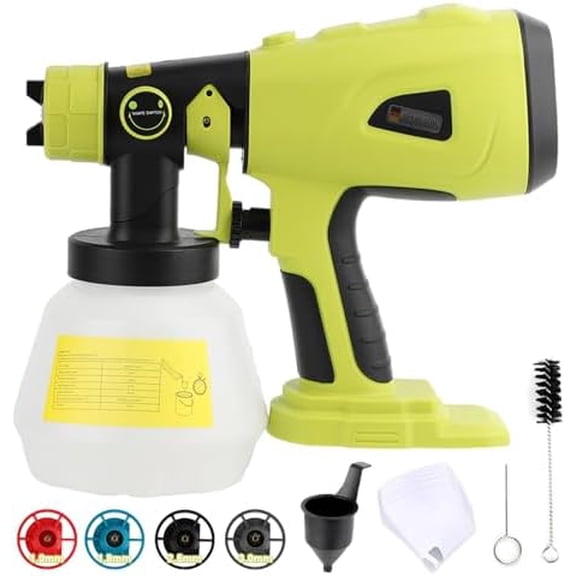 Cordless Paint Sprayer Gun for Ryobi 18V Battery,Wireless Electric Sprayer Gun,Spray Paint Gun with 1000ml Large Container, Ideal for Cabinets, Fence, Chairs, Walls, DIY Works（Battery Not Included）