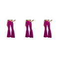 thumbnail image 1 of Guardoinrt Pantalon Taille Haute Femme Évasé Respirant Léger Confortable Violet TTG 3ensemble, 1 of 6