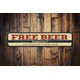 thumbnail image 1 of (Metal de aluminio) Letrero de cerveza gratis mañana Letrero de bar con nombre de familia Letrero de bar Letrero de metal Decoración de cerveza Decoración de bar Letreros de cerveza Tamaño: 4 x 16, 1 of 4