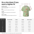 thumbnail image 5 of Lsque leaves bows Print Men's Cuban Collar Short Sleeve Shirt Summer Beachwear Casual Button Down Fashionable Vacation Leisure Shirt-3X-Large, 5 of 5