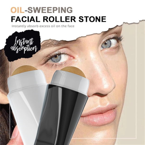 Rodillo facial BuyWeek absorbente de aceite Masaje de limpieza profunda piedra volcánica