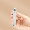 thumbnail image 4 of Large 2-Pack, Sharp Stainless Steel Fingernail & Toenail mers with Nail File, Manicure Kit Fingernail Tools for Men & Women, Black and Silver Color, 4 of 5