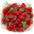 thumbnail image 1 of 30pcs Artificial Lifelike Dard Red Strawberry Fake Fruit Party Festival Decoration, 1 of 2