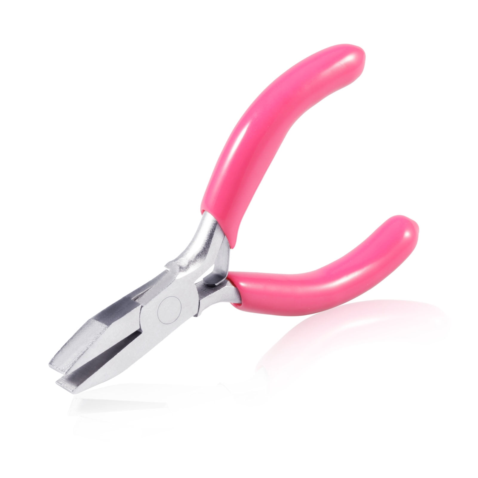 SPEEDWOX Mini Flat Nose Pliers, 3" Duckbill Pliers with Pink PVC Handle