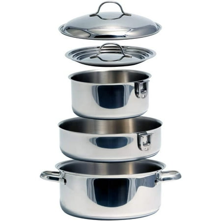 

Premium Nesting Cookware Set | Stainless-Steel | 7-Piece Set (43920)