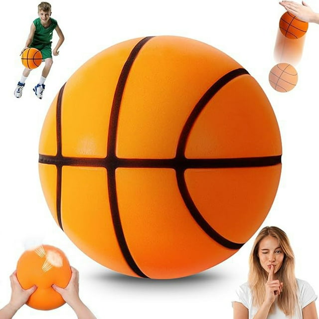 Ensemble de Basketball Silencieux Intérieur Dribble Rêve Ballon de Basketball Silencieux Balle en Mousse Silencieuse pour Activités Intérieures Léger Excellente Option Cadeau
