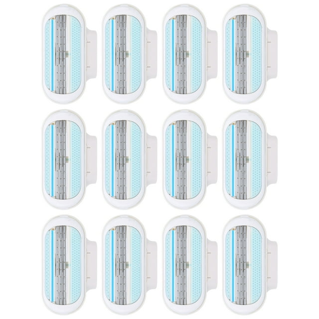 Recambio de cuchillas de afeitar para mujer, 12 piezas Recambios de cuchillas de afeitar para mujer Cuchillas de afeitar diseñadas para la perfección
