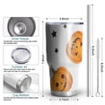 thumbnail image 6 of 30oz Halloween Pumpkins Bats and Stars Tumblers Stainless Steel Tumbler with Lid and Straw,Vacuum Insulated Double Wall Travel Tumbler Cups Mug with Cleaning Brush for Coffee,Tea, 6 of 7