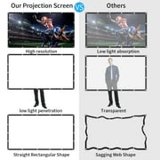 Projector Screen, Keenstone 120 inch 16:9 HD Foldable Anti-Crease Portable Projector Movies Video Screen for Home Theater Outdoor Indoor