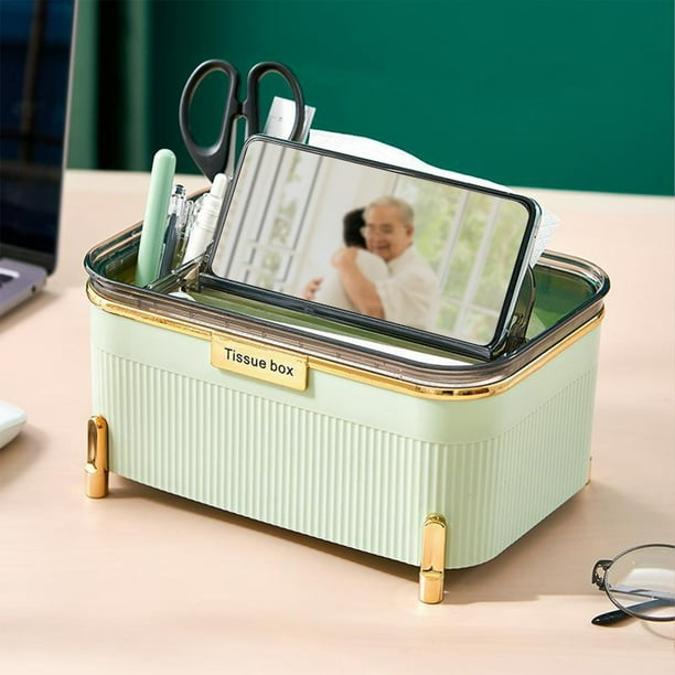 Organizadores y almacenamiento de armario, funda para caja de pañuelos, funda rectangular para caja de pañuelos, caja de pañuelos multifuncional para el hogar, la oficina, la mesa de té, el restaurant
