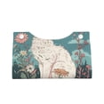thumbnail image 4 of Lsque Celestial Cat And Flowers Printed Long Tissue Box Cover Holder, Facial Paper Organizer Dispenser,Triangle with Bottom Belt, PVC Leather Decorative Organizer, 4 of 9