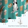thumbnail image 6 of Husky and Coffee Shower Curtain 36"x72" ,Bathroom Decorative Shower Curtains Set with 12 Hooks,Modern Waterproof Washable Shower Curtain, 6 of 6