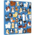 thumbnail image 2 of NICKSUN Cute Animal Dogs Puppy Combination Wall Plate, 2 Gang 1 Blank 1 Toggle Outlet Cover Decorative Switch Plate for Office Home Decor, 4.5 x 4.5 Inch, 2 of 7