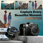 NBD S110 5K Digital Camera for Photography, 48MP Autofocus Vlogging Camera with 32GB TF Card, Black
