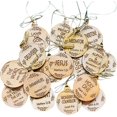 thumbnail image 3 of Rungungde - 25 adornos navideños de madera con nombres de Jesús/Cristo, adornos colgantes con nombres de salvadores, decoración para árbol de Navidad, 3 of 8