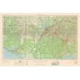 thumbnail image 2 of USGS 32x23 Black Ornate Wood Framed with Double Matting Museum Art Print Titled - Tallahassee Florida Quad - USGS 1954, 2 of 4