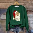 thumbnail image 1 of EGNMCR Chandail en Molleton de Noël pour Femmes Col Rond Manches Longues Mode Imprimé Sans Capuche, 1 of 4