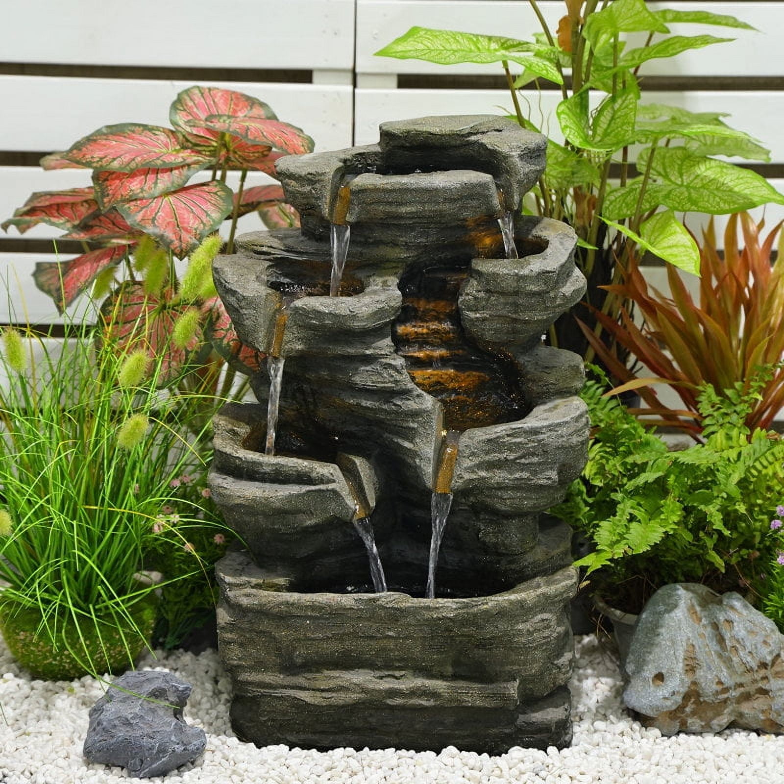 Garden Springs Zen Zone Polyresin Water Fountain