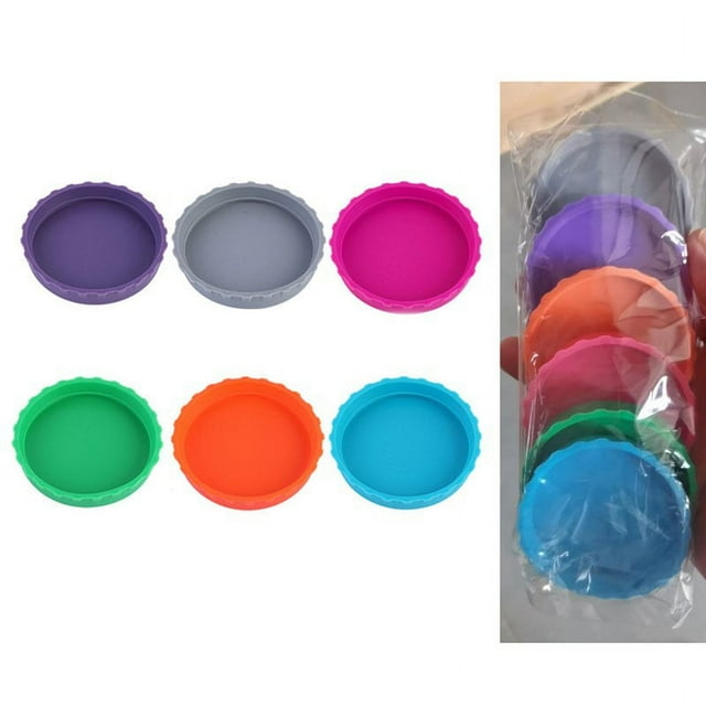 Lot de 6 Fermetures de Boîtes de Boisson Fermetures de Boîtes de Boisson Couvercles en Silicone Couvercles de Boîtes de Boisson Couvercles pour Canettes