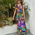 thumbnail image 6 of Mola De Panama Ocean Dress Fashion Boho Beach Long Dresses Female Party Printed Maxi Dress, 6 of 9