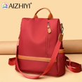 thumbnail image 2 of Mochila de nailon con cremallera para mujer, bolso escolar de gran capacidad, antirrobo, resistente al desgaste, para ordenador portátilMulticolorAustralia Fivean unisex, 2 of 2