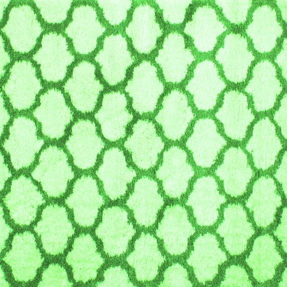 Ahgly Company Indoor Square Trellis Green Contemporary Area Rugs, 6' Square