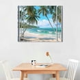 thumbnail image 2 of EastSmooth Bathroom Beach Window Wall Art: Coconut Trees on Sands Picture Coastal Canvas Artwork Modern Quiet Seascape Prints Tropical Palm Holiday Ocean Painting for Living Room Bedroom Office, 2 of 4